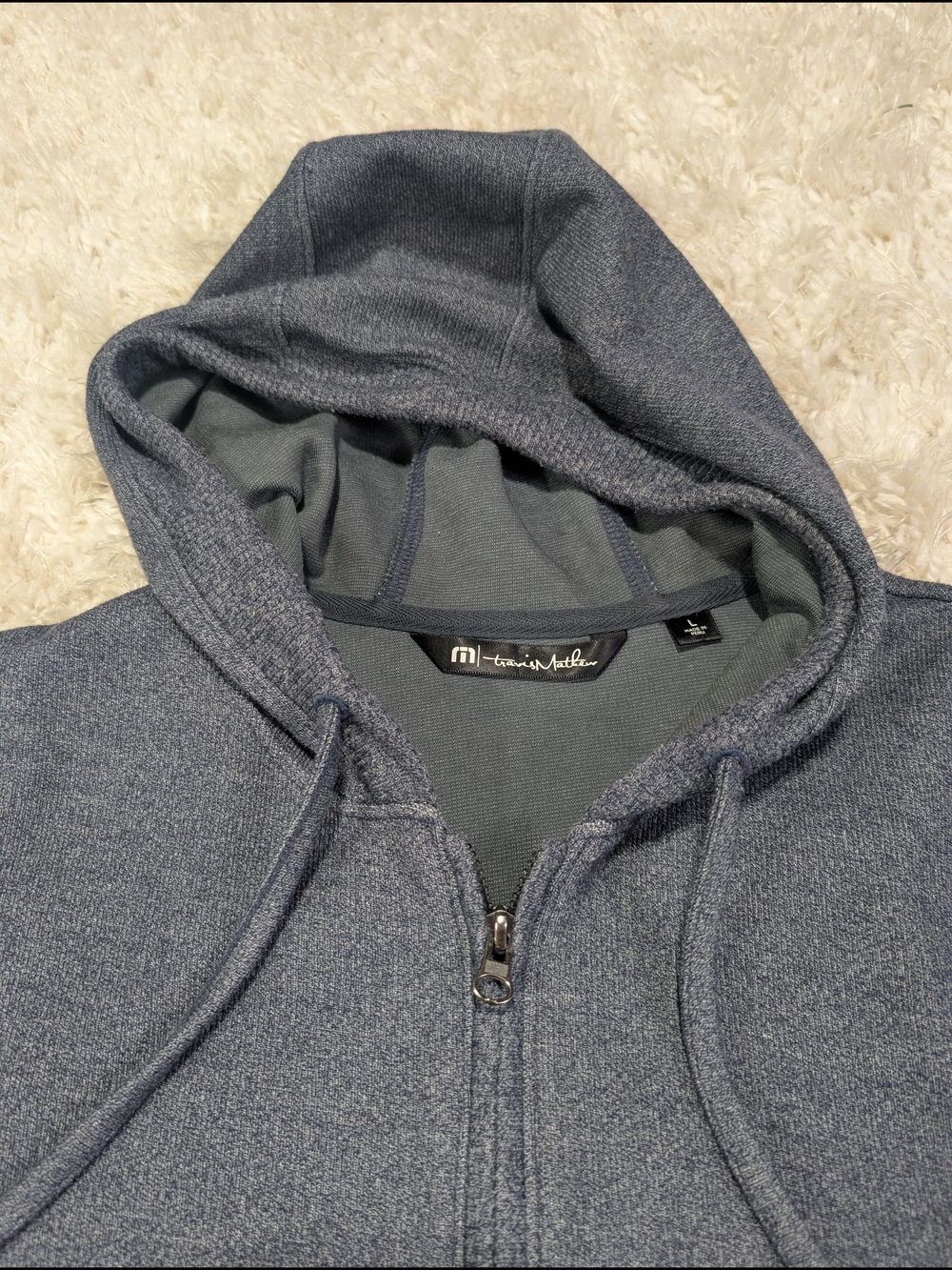 Travis Mathew Men's Zip-Up Hoodie - Slate Blue